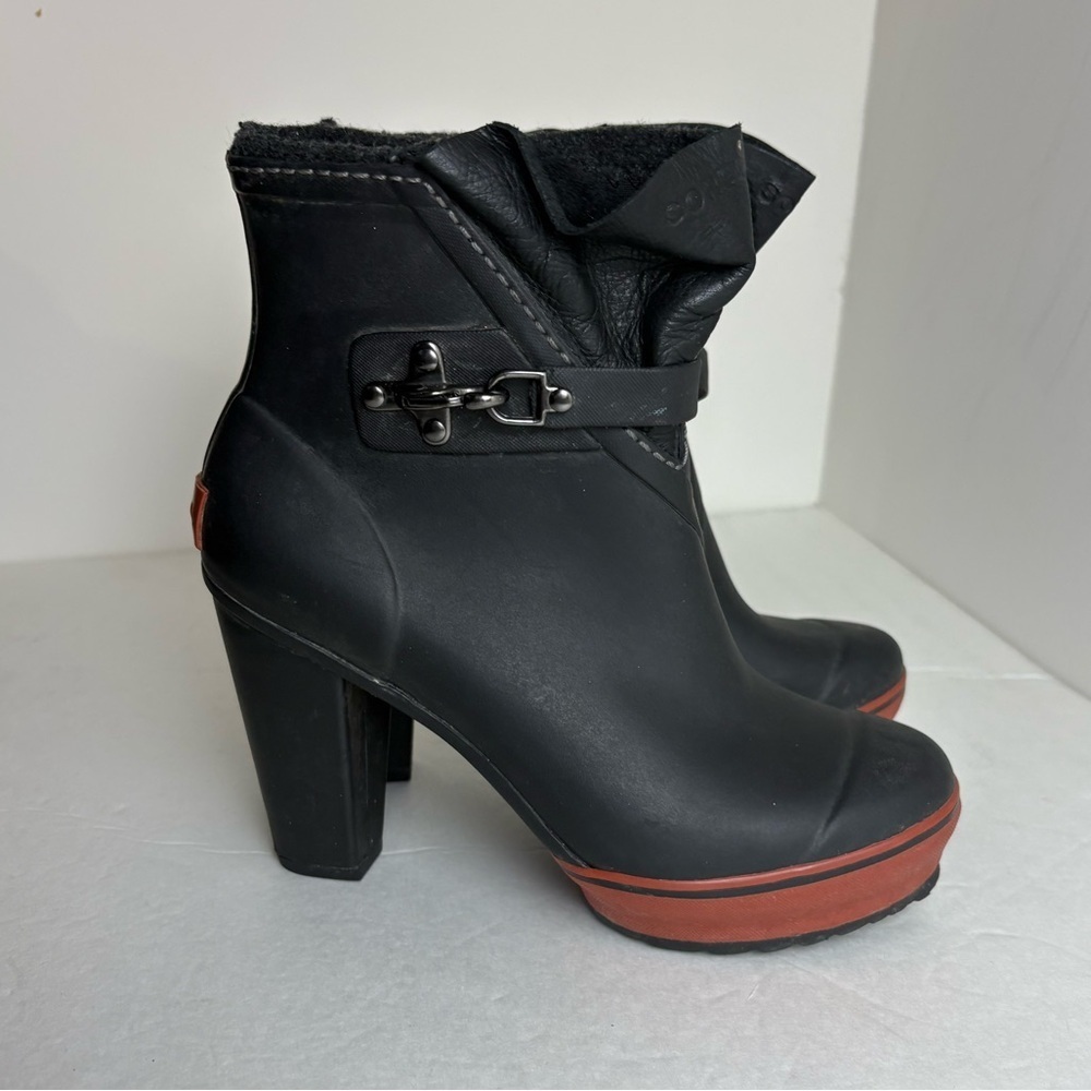 Sorel Womens Medina Rain Heel Boot Size 6 Waterproof Rain Snow